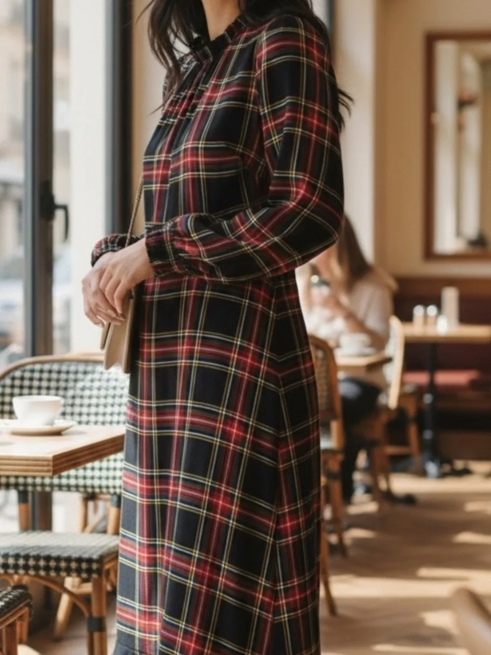 J. Crew Tartan Midi Dress